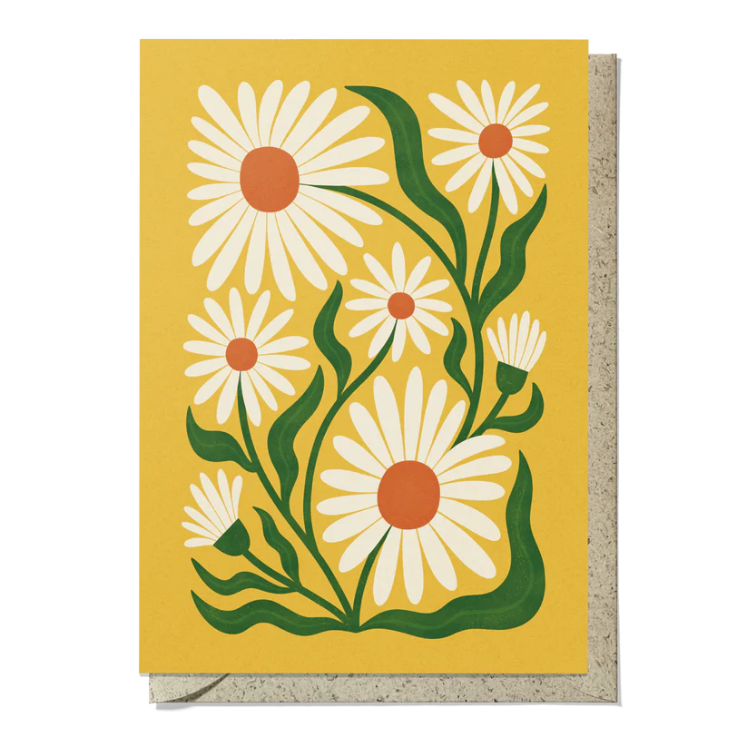 Bird and Co Studio Reusable Art Card Ox Eye Daisy