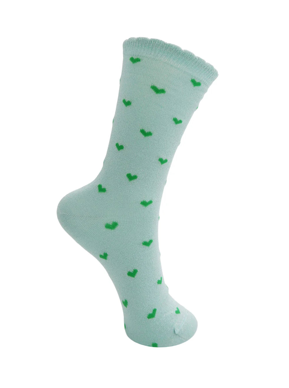 Black colour Dottie Socks in Pistachio