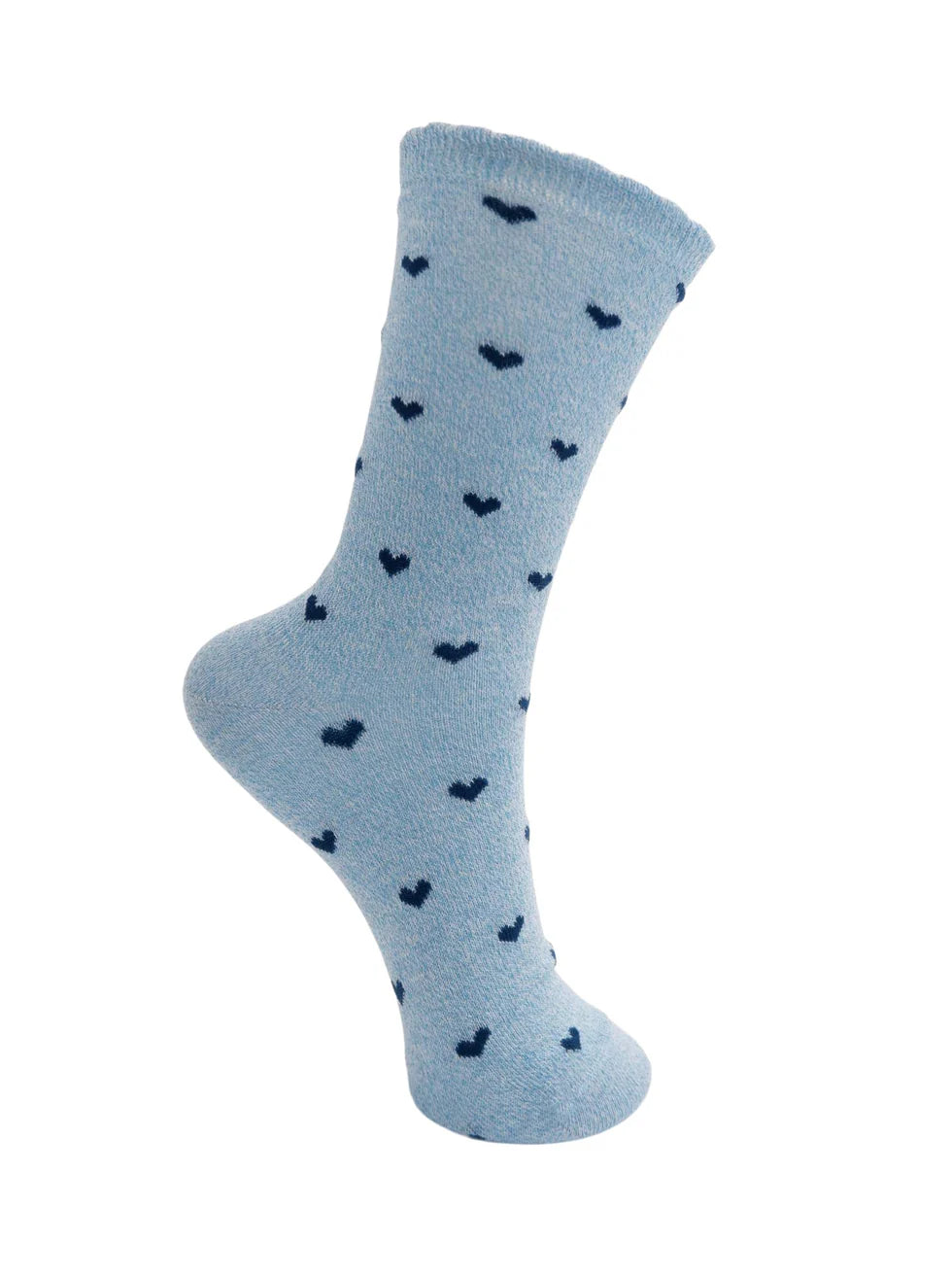 Black Colour Dottie Socks in sky blue