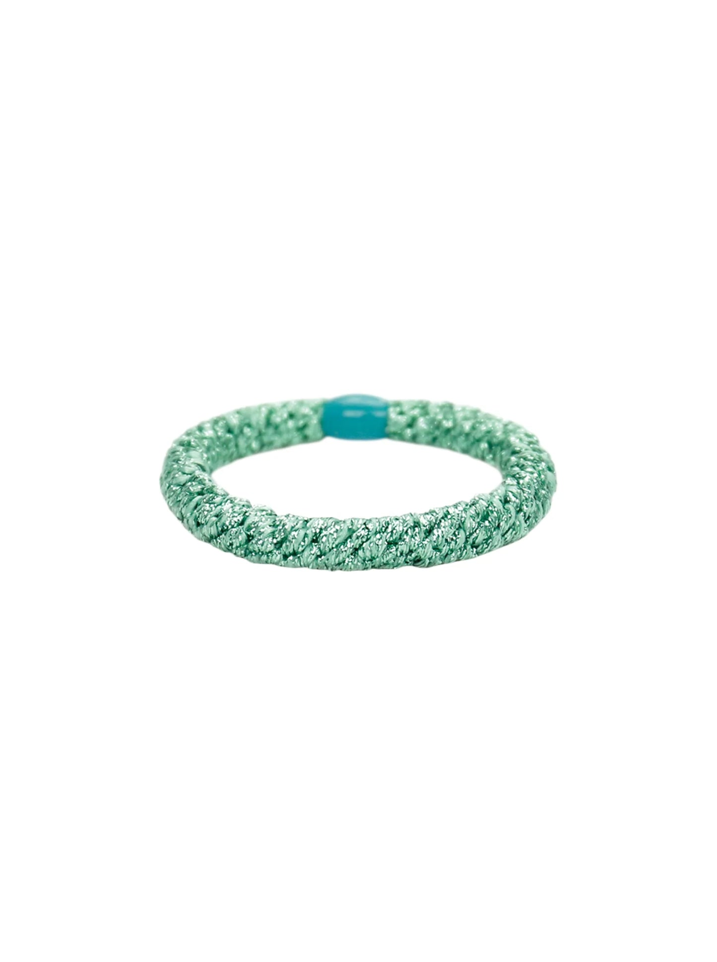 Black colour Kally hair tie in Carribean green