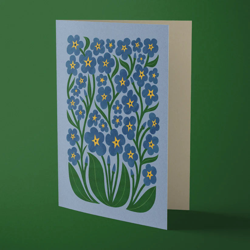 Bird and Co studio Reuseable Art Card Forget me Knot