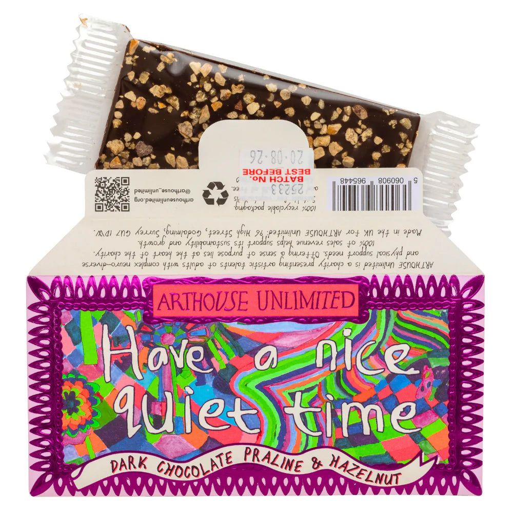 Arthouse Unlimited joy size chocolate - Have a nice Time dark chocolate , praline and hazelnut