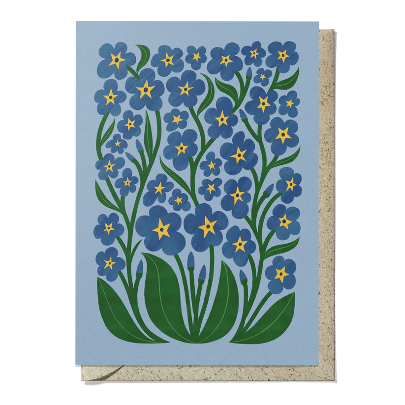 Bird and Co studio Reuseable Art Card Forget me Knot