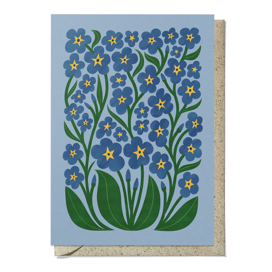 Bird and Co studio Reuseable Art Card Forget me Knot