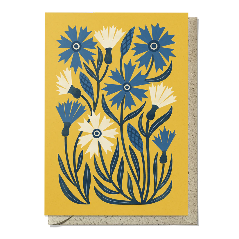 Bird and Co Studio Reuseable Art Card Cornflower
