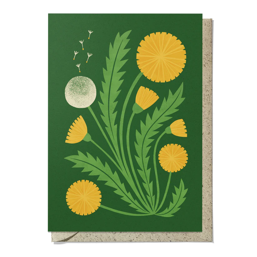 Bird and Co Studio reusable Dandelion Card