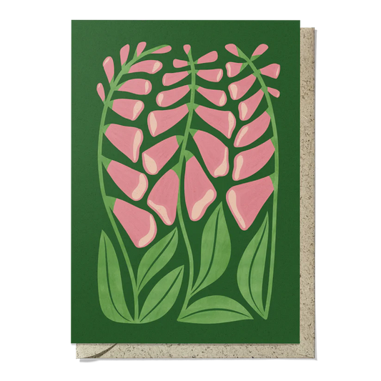 Bird and Co Studio Reuseable Art Card Foxgove