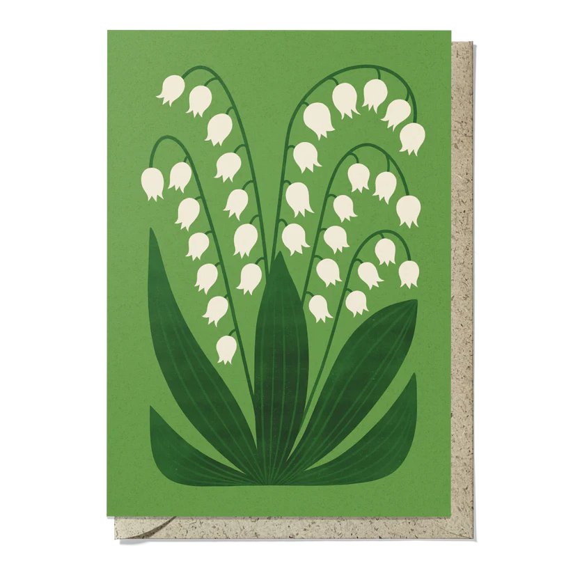Bird and Co Studio Reusable card Lily of the Valley