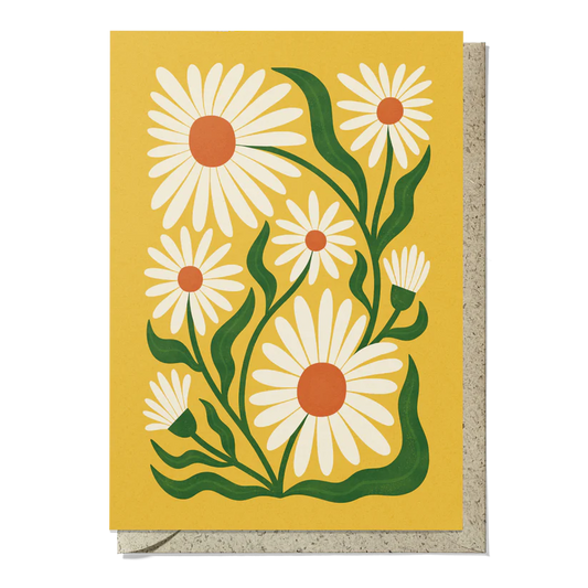 Bird and Co Studio Reusable Art Card Ox Eye Daisy