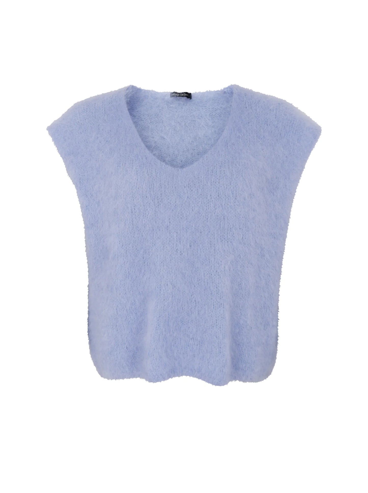 Black Colour Bjoerk Pullover vest in light Blue