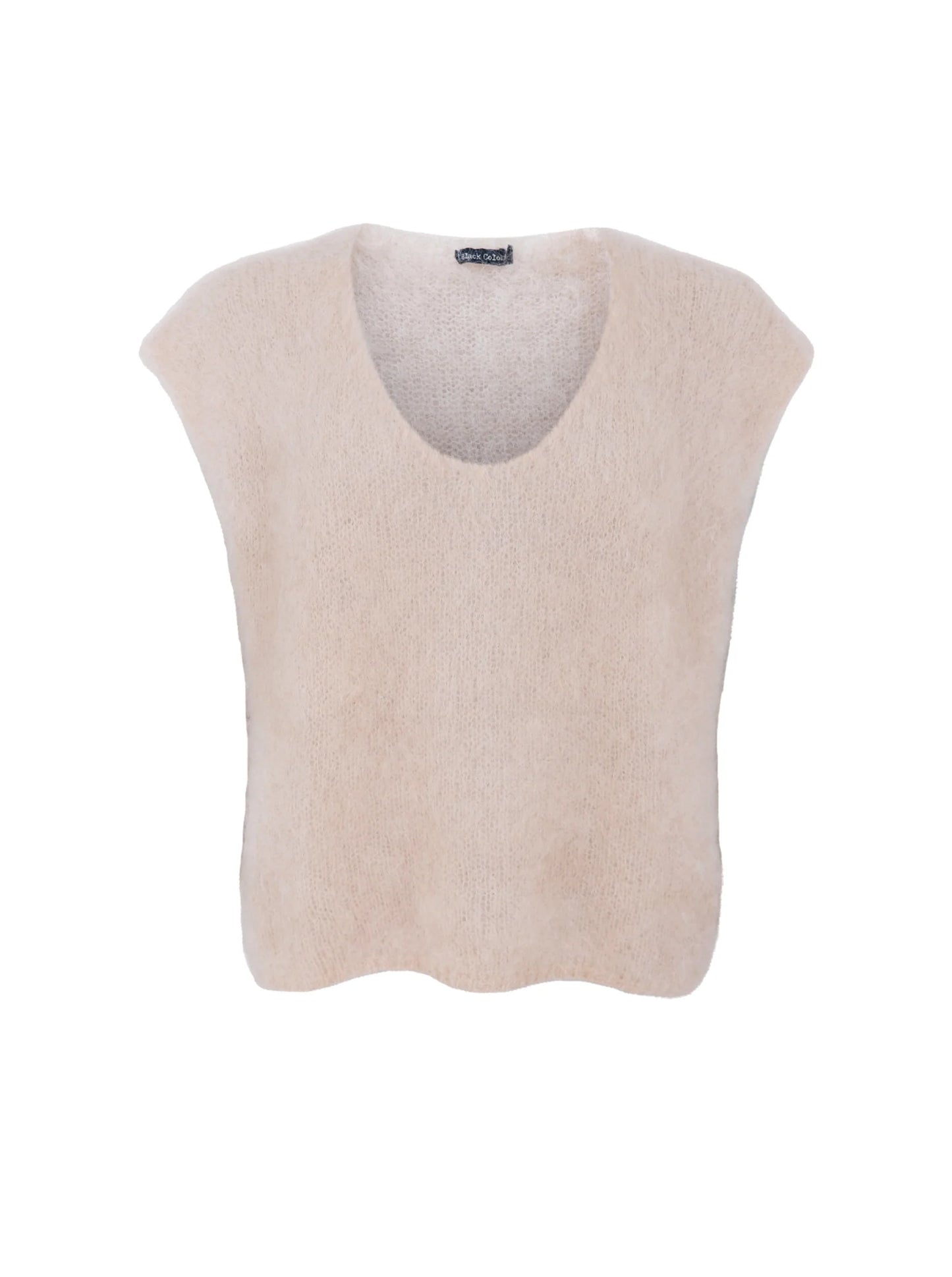 Black Colour Bjoerk pullover Vest in Latte