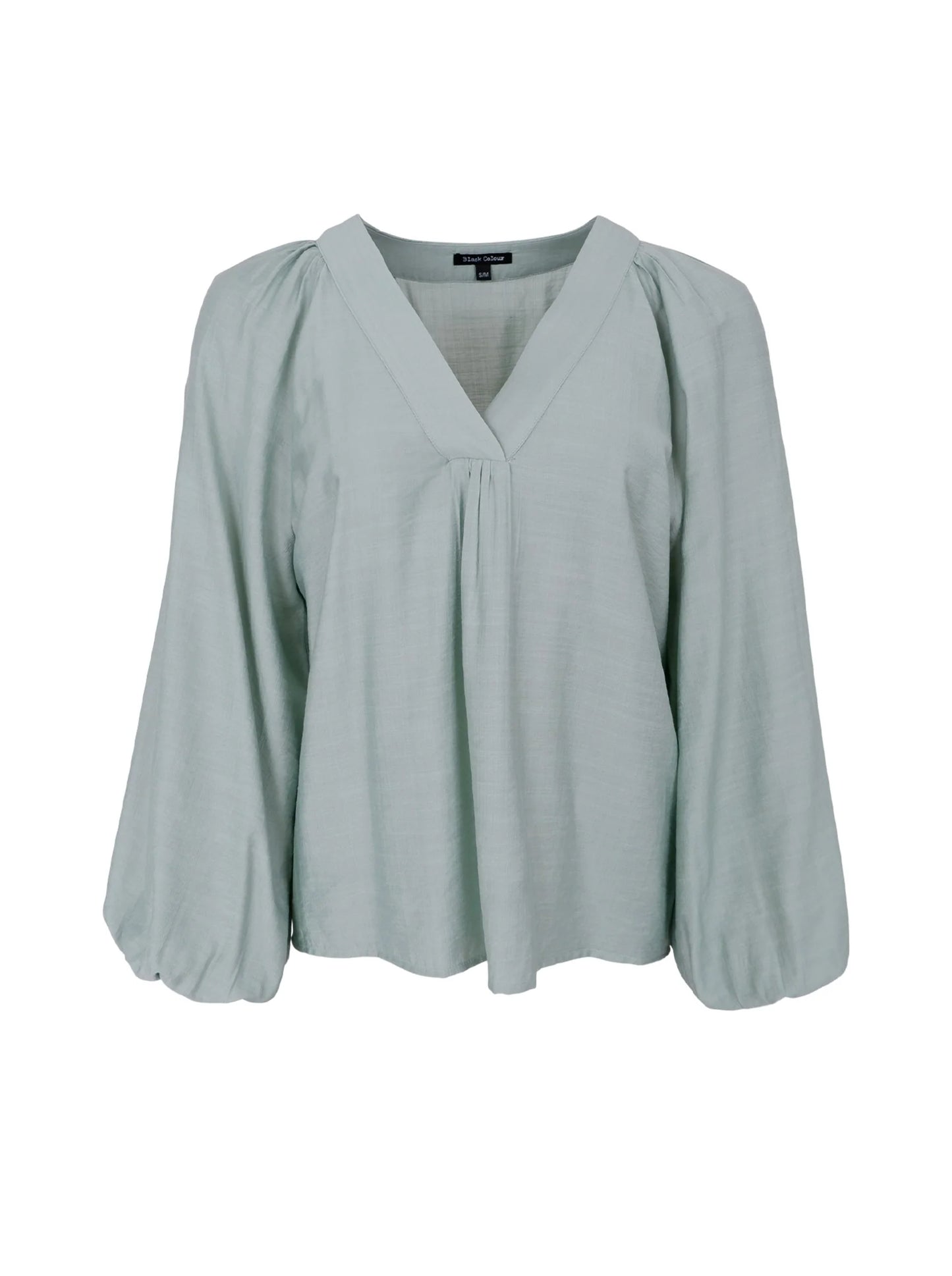 Black colour Luisa Raglan Blouse in Light Green