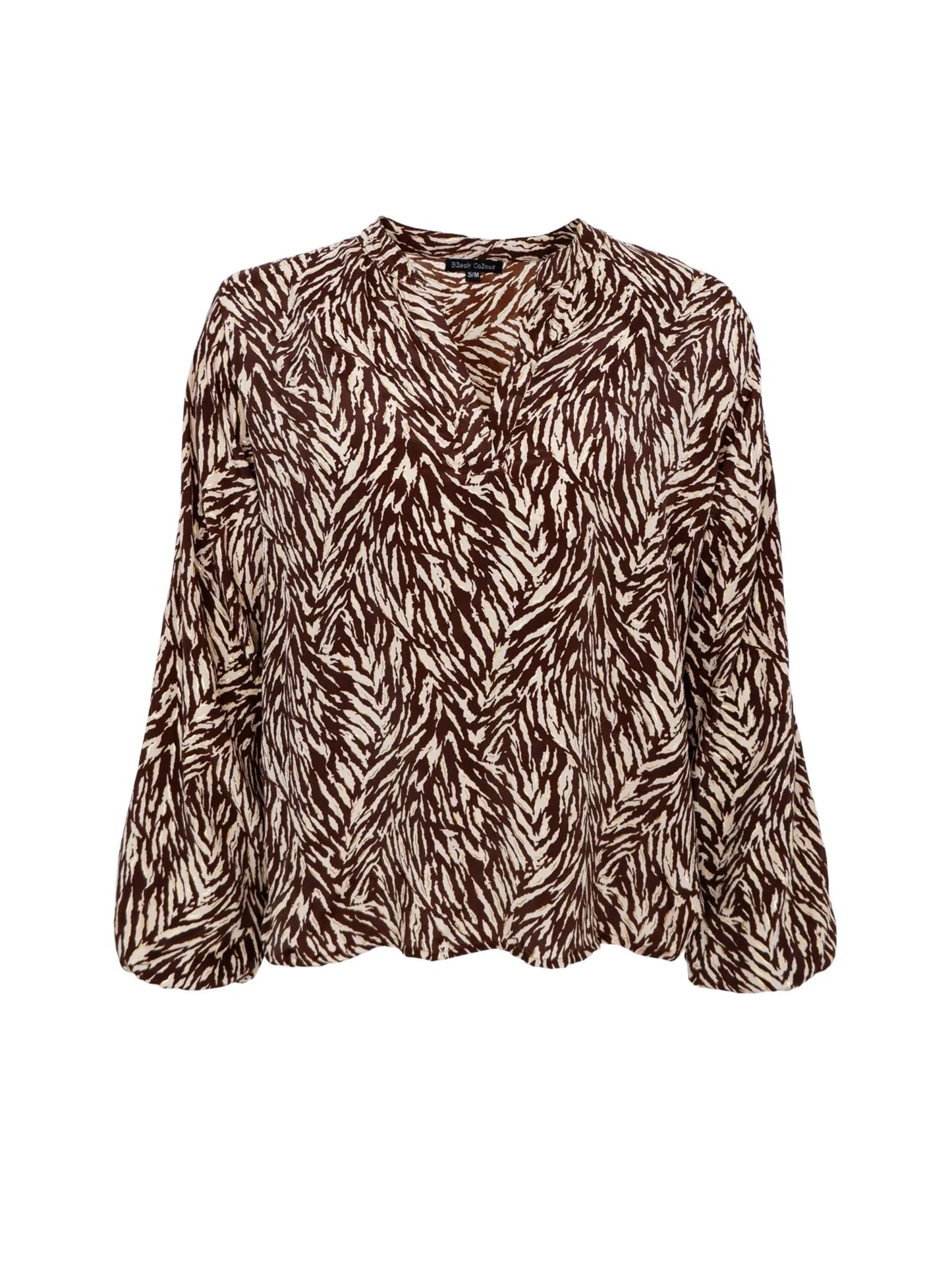 Black Colour Luna blouse in toffee