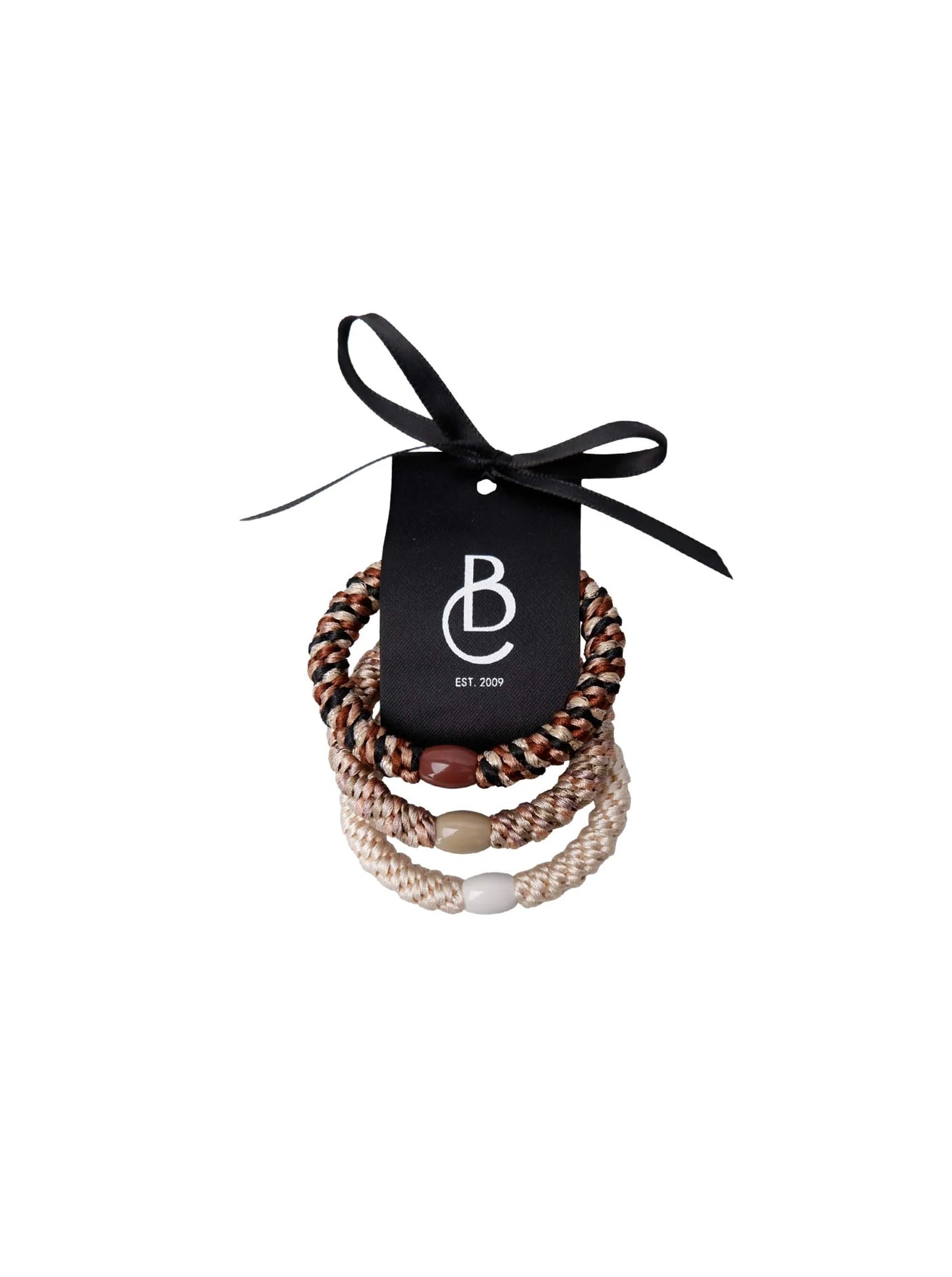 Black colour Kally hair ties earth mix