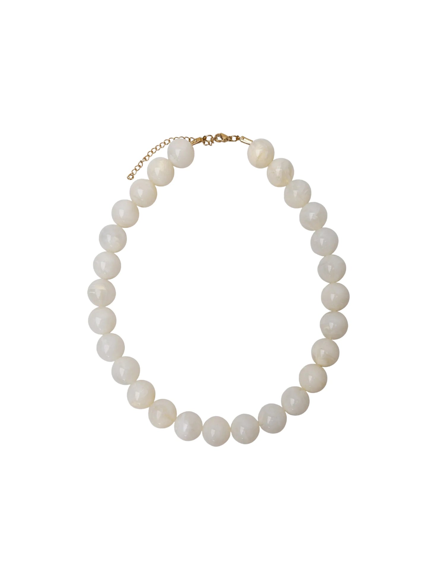 Black colour Milova acrylic beaded necklace in Crema
