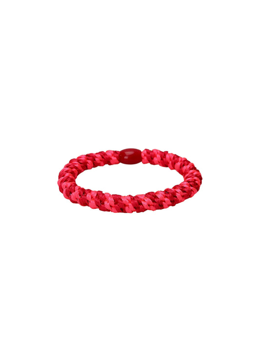 Black colour Kally hair tie in neon red