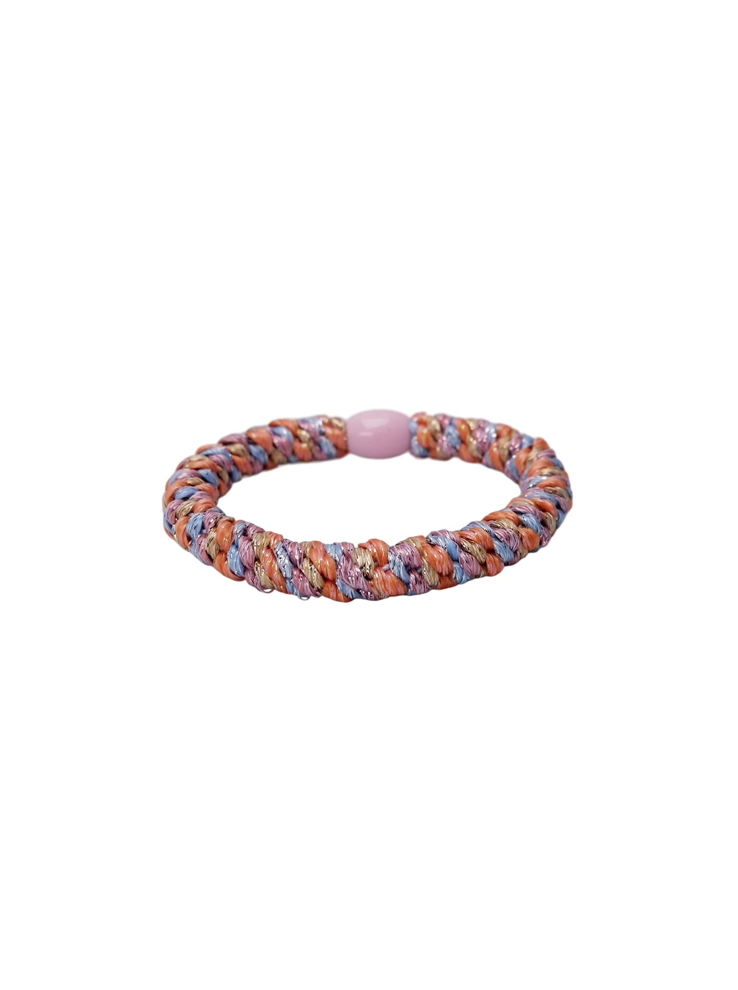 Black colour kally hair tie in peach blush