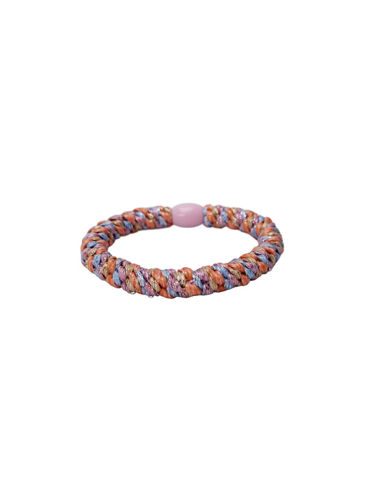 Black colour kally hair tie in peach blush
