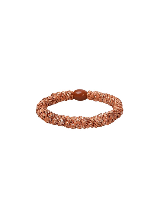 Black colour Kally hair tie in sandstone glitter