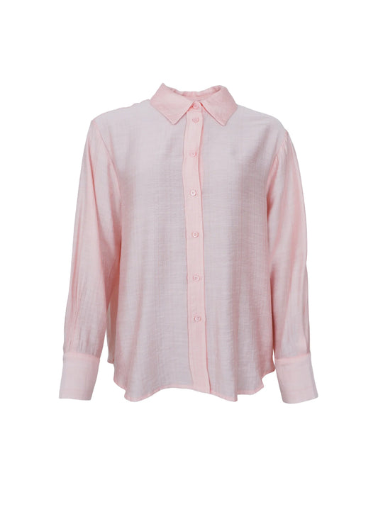 Black colour Luisa shirt in soft rose