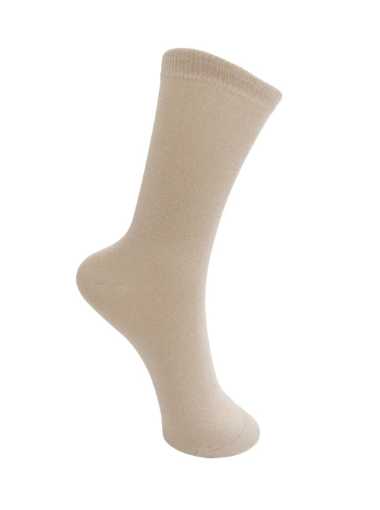 Black colour lurex socks in vanilla