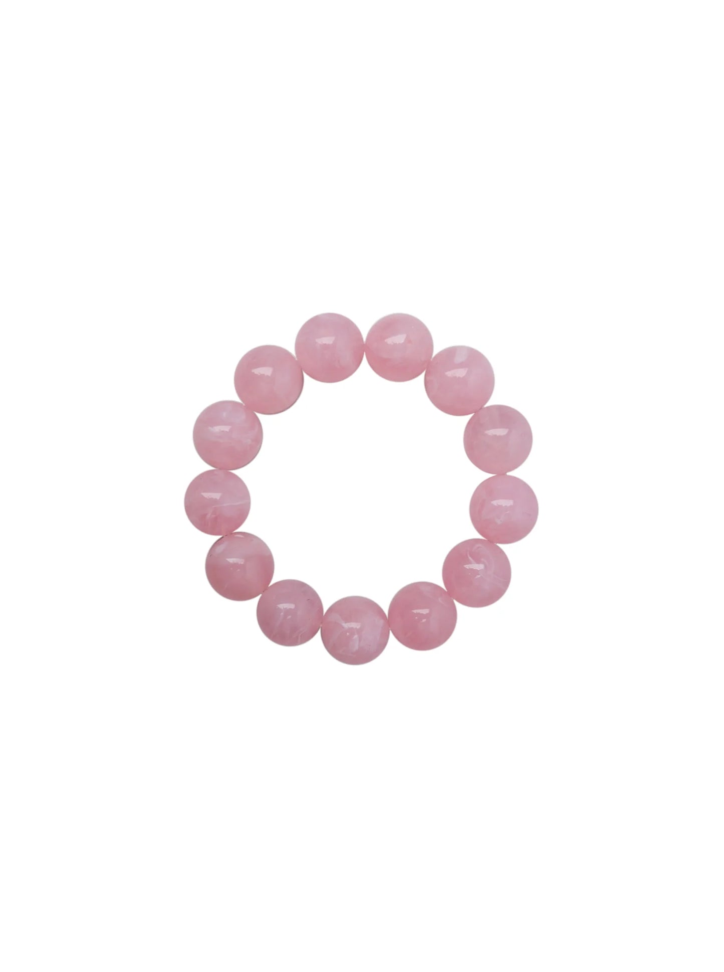 Black colour Milova stretch bracelet in Bubblegum pink
