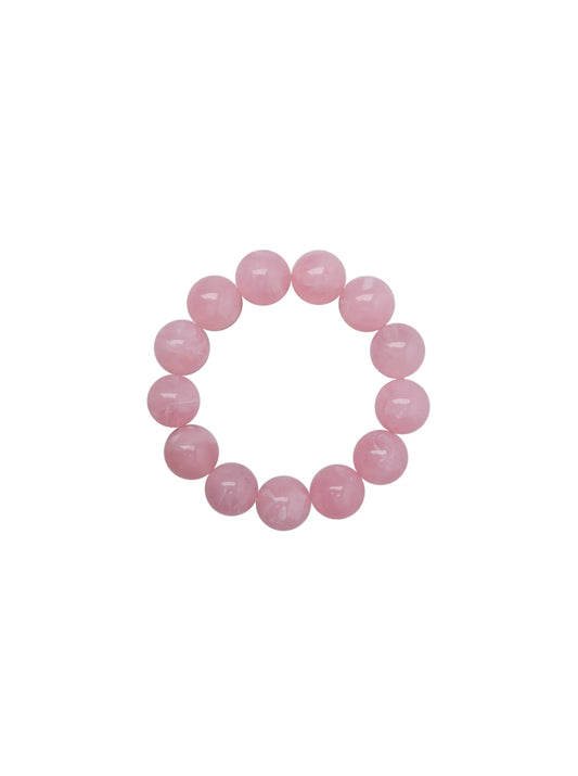 Black colour Milova stretch bracelet in Bubblegum pink