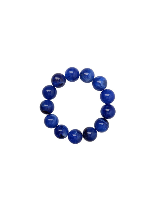 Black Colour Milova stretchy Bracelet in Lapis Blue