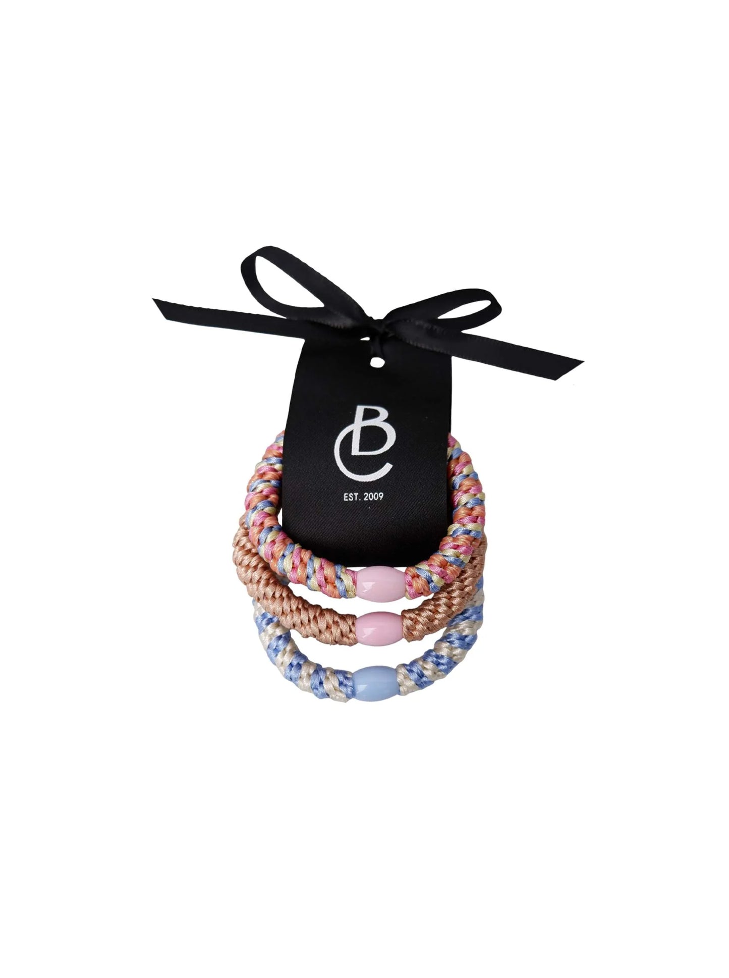 Black colour Kally hair ties pastel mix