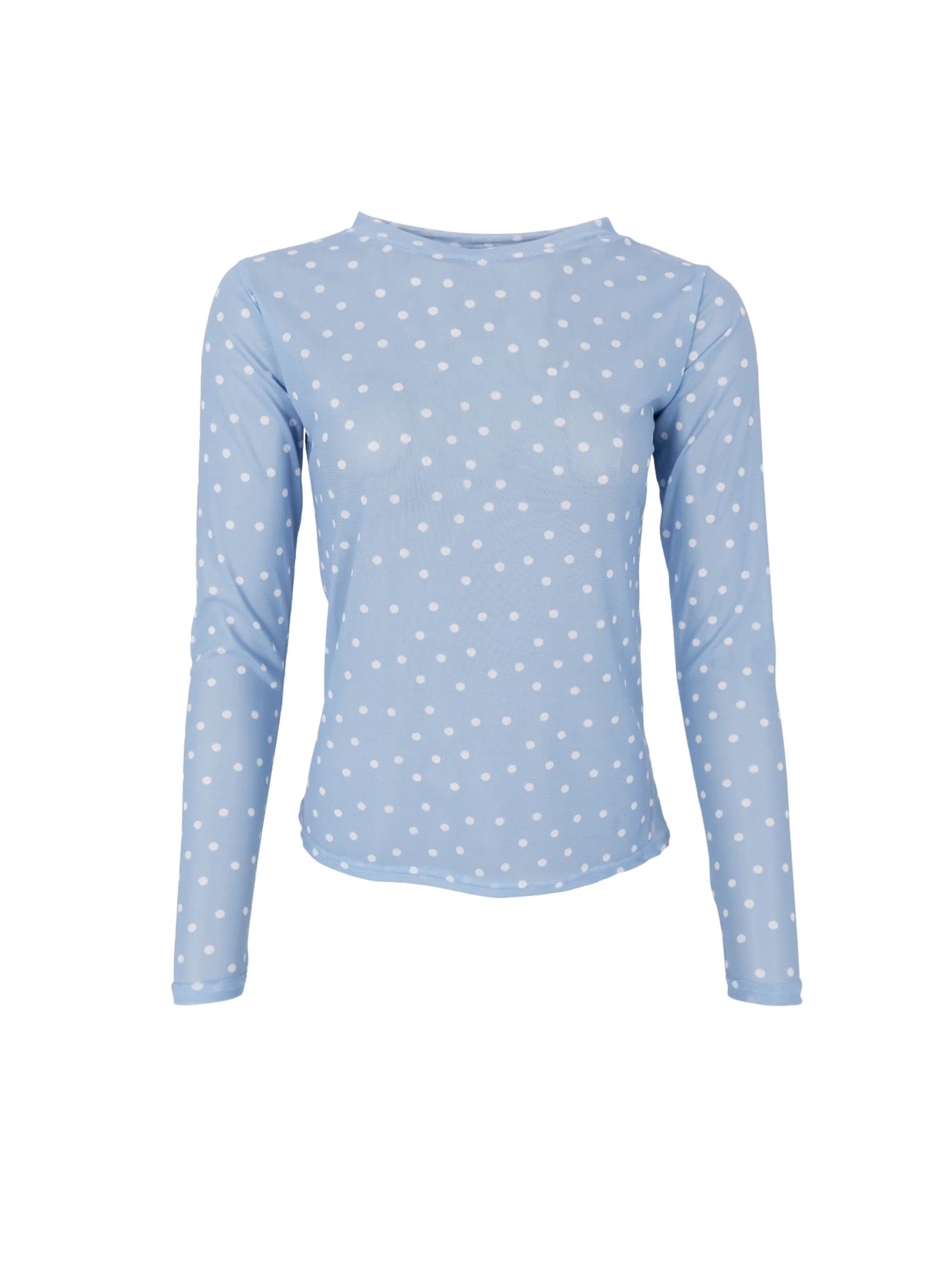 Black colour Annie mesh blouse in blue dot