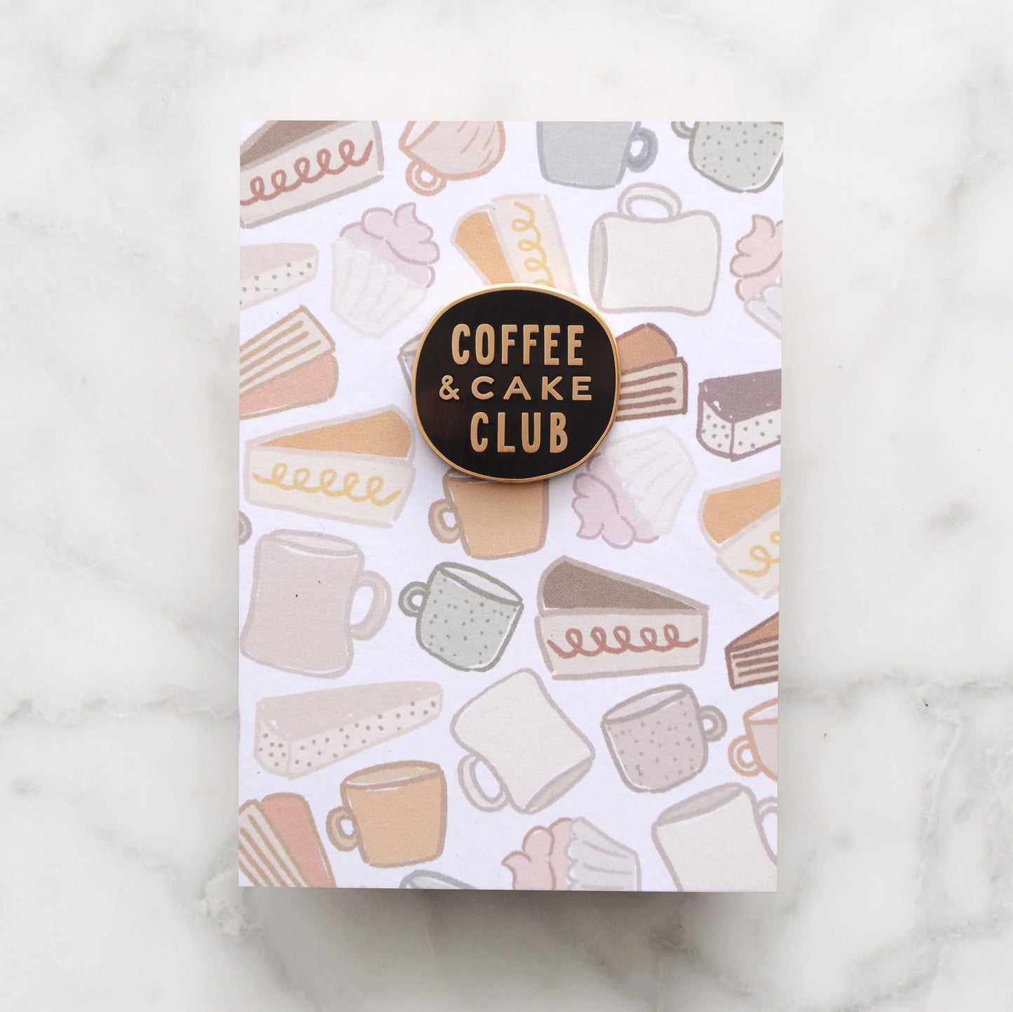 Coffee and Cake Club Enamel Pin by Alphabet Bags