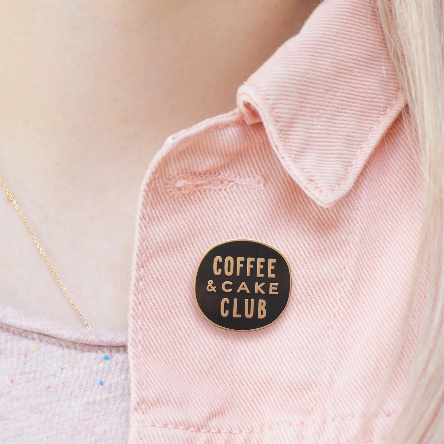 Coffee and Cake Club Enamel Pin by Alphabet Bags