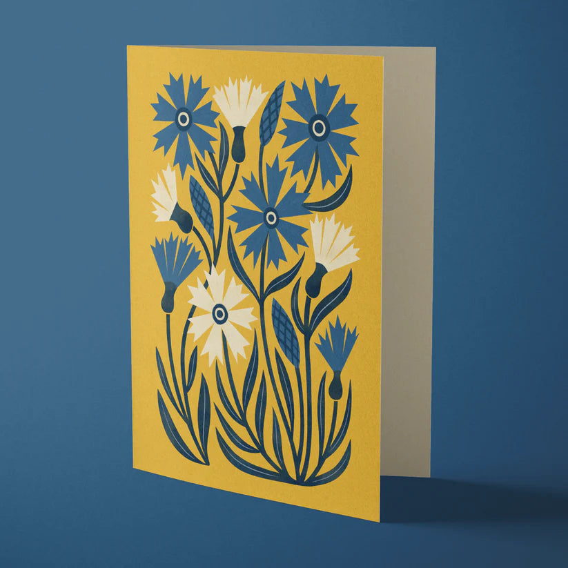 Bird and Co Studio Reuseable Art Card Cornflower