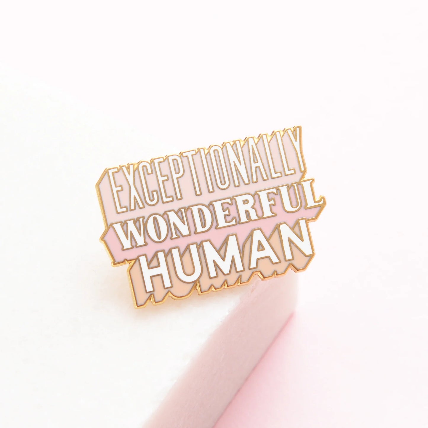 Exceptionally Wonderful Human enamel badge