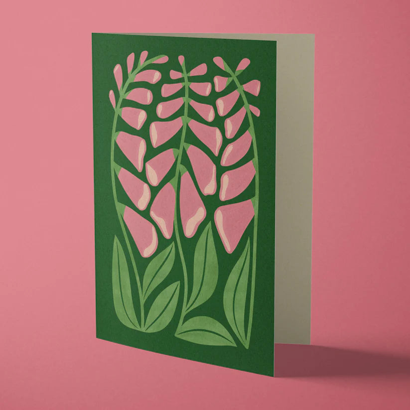 Bird and Co Studio Reuseable Art Card Foxgove