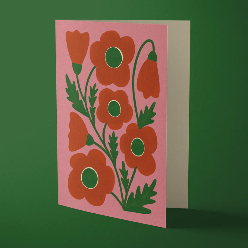 Bird and Co Reusable Art Card Wild Rose