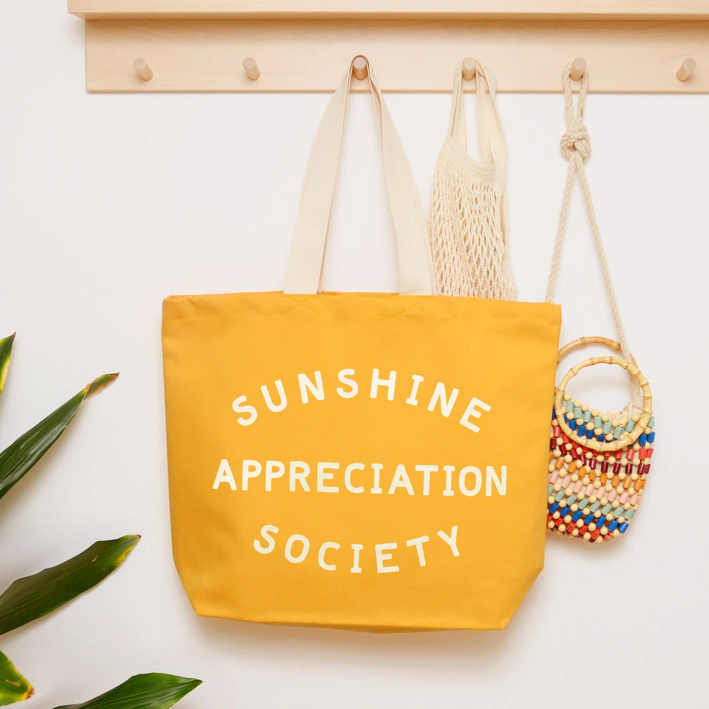 Sunshine appreciation Society large canvas Tote Bag - by Alphabet Bags