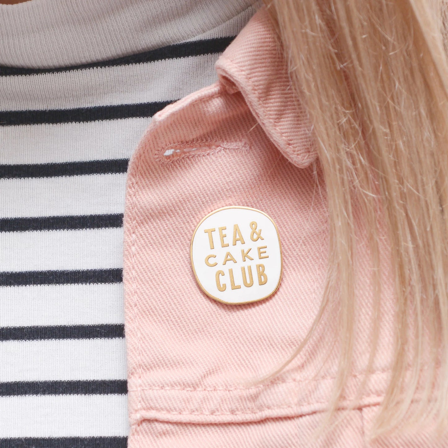 Tea and Cake Club enamel pin by Alphabet Bags