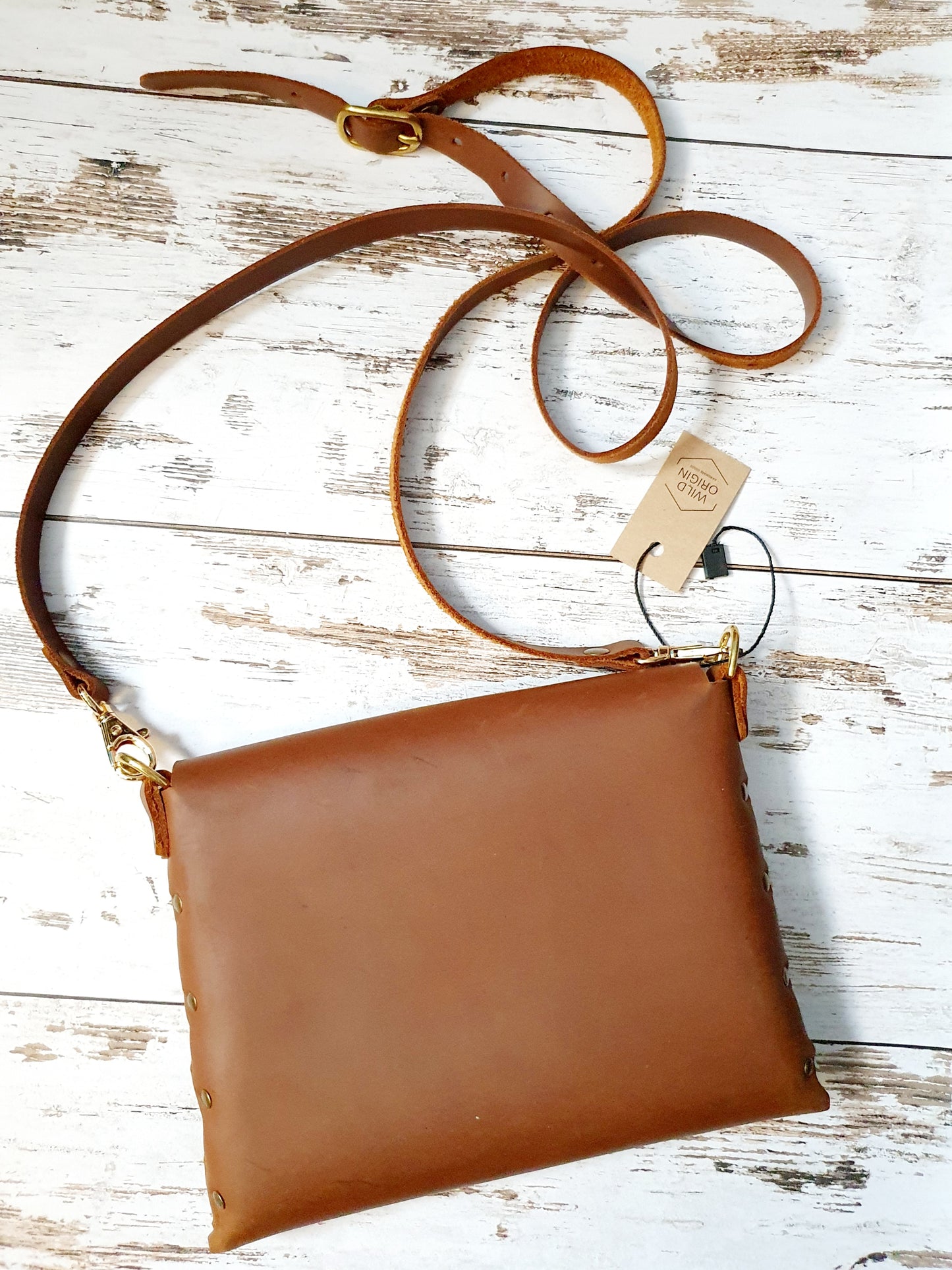 Tan Leather Cross Body Bag