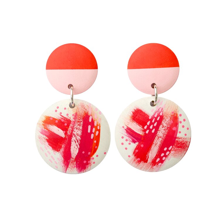 Arty Pink Earrings